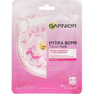 Garnier Hydratační textilní maska na oživení jasu Sakura Skin Naturals Hydra Bomb  28 g