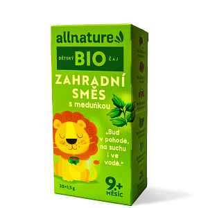 Allnature BIO Zahradní směs s meduňkou dětský čaj 20x1,5 g