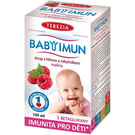 BABYIMUN sirup hlíva+rakytník příchuť malina 100ml