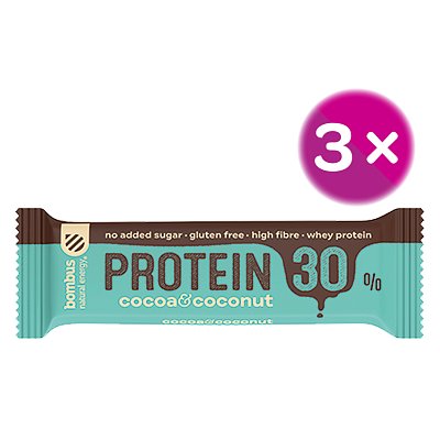 Bombus Protein 30% Kakao & kokos 3 x 50 g