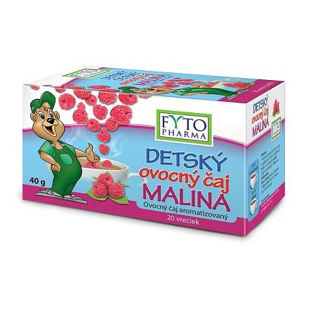 Dětský ovocný čaj Malina 20x2g Fytopharma
