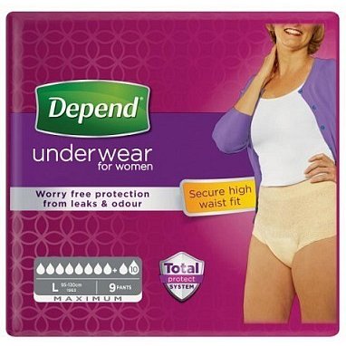 Inkont.kalh.abs.DEPEND Maximum L pro ženy 9ks