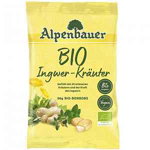 Alpenbauer Bonbóny Zázvor-bylinky Bio 90g
