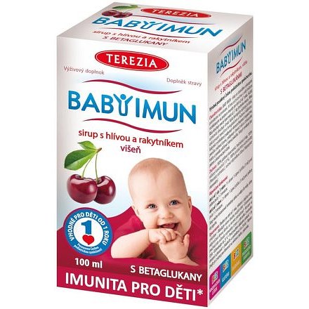 BABYIMUN sirup hlíva+rakytník příchuť višeň 100ml