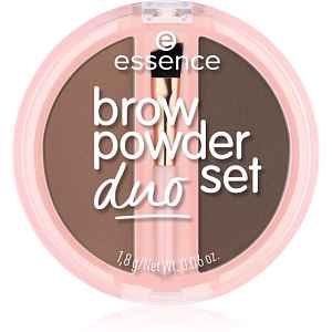 essence Brow Powder Duo set na obočí odstín 02 Medium 1.8 g