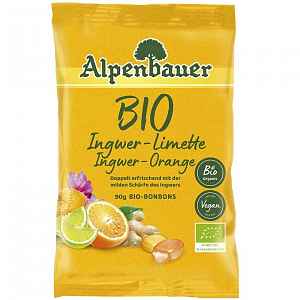 Alpenbauer Bonbóny Zázvor-pomeranč-limetka Bio 90g