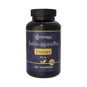 Ashwagandha veganské kapsle – 7% extrakt withanolidů – 110 kapslí – Herbatica