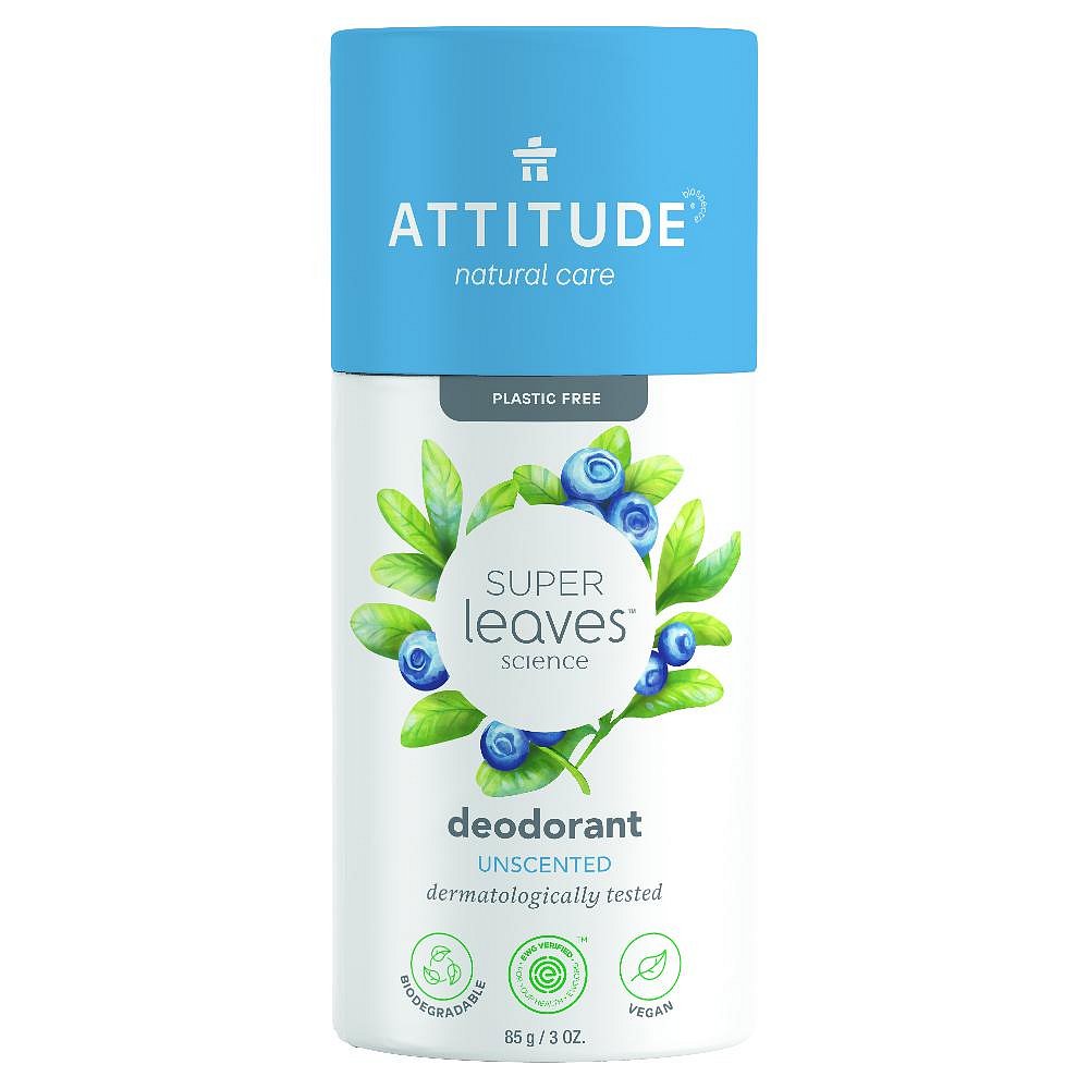 ATTITUDE Super leaves Přírodní tuhý deodorant Bez vůně 85 g