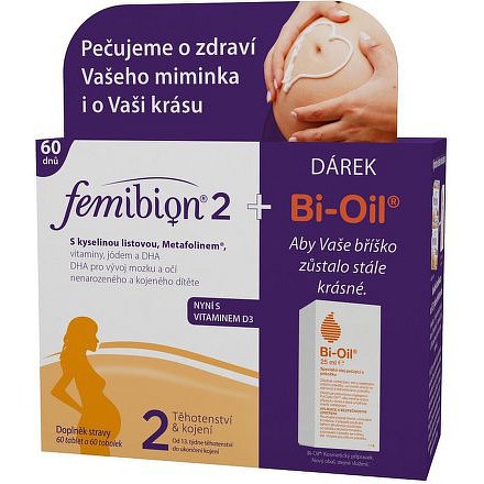 Femibion 2 s vit. D3 dvojbalení + Bi-Oil 25ml