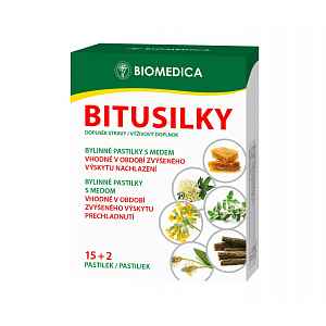 Bitusilky bylinné pastilky s medem 15+2 ks