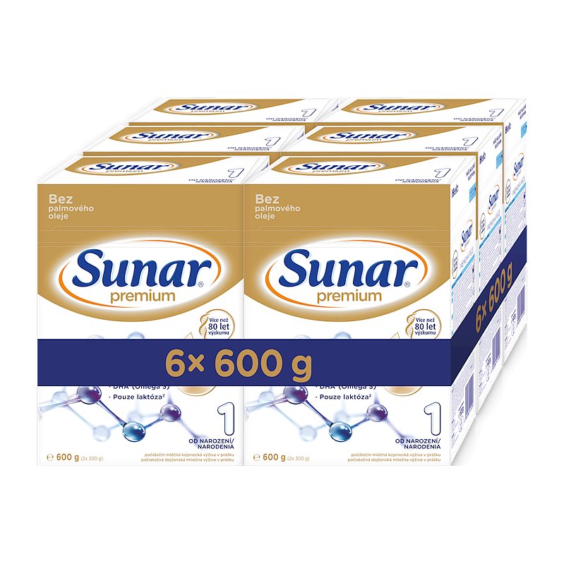 6x SUNAR Premium 1, 600 g