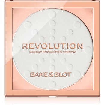 Makeup Revolution Bake & Blot fixační pudr odstín White 5,5 g
