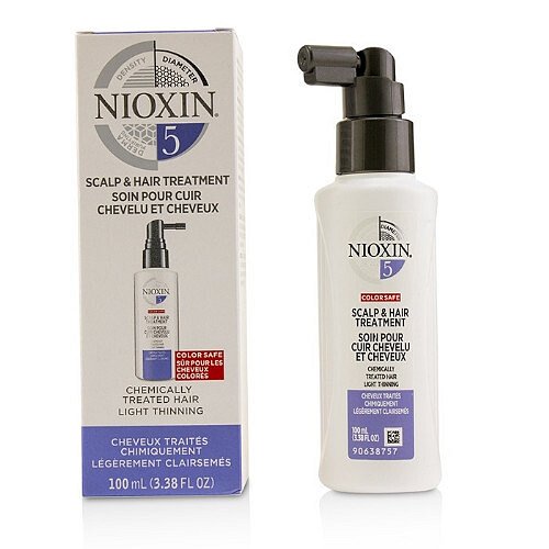 Nioxin Bezoplachová  kúra pro normální až silné přírodní i barvené mírně řídnoucí vlasy System 5  100 ml