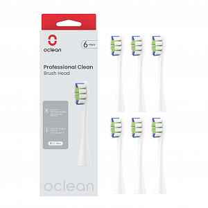 Oclean Professional Clean náhradní hlavice 6 ks bílé