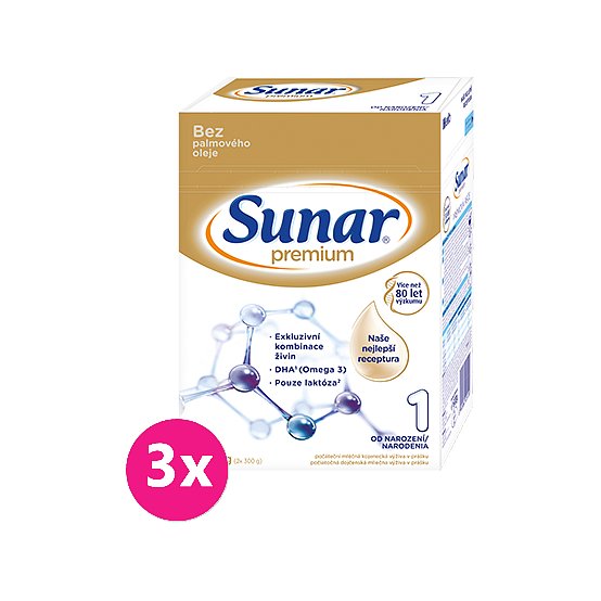 3x SUNAR Premium 1, 600 g