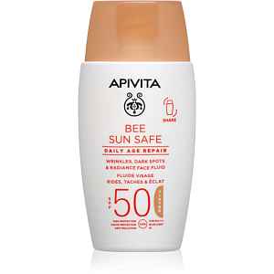 Apivita Bee Sun Safe Daily Age Repair Tinted Fluid SPF50 tónovací ochranný krém SPF 50 50 ml