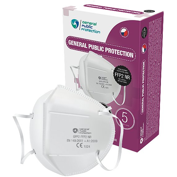 General Public Protection respirátor FFP2 NR CE 10 ks