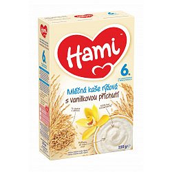 HAMI kaše rýžová mléčná s příchutí vanilky 225g 6M