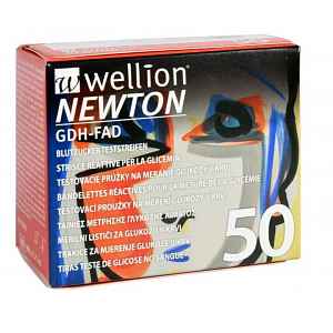 Wellion NEWTON testovací proužky Ke glukometru Wellion NEWTON GDH-FAD, 50 ks