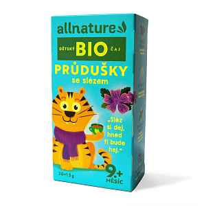 Allnature BIO Průdušky se slézem dětský čaj 20x1,5 g