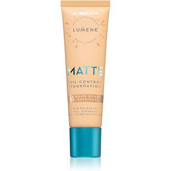 Lumene Matte Oil-Control Foundation fluidní make-up pro mastnou a smíšenou pleť odstín 4 Warm Honey