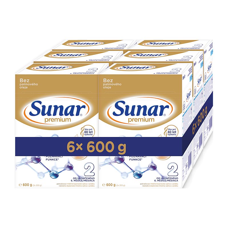 6x SUNAR Premium 2, 600 g