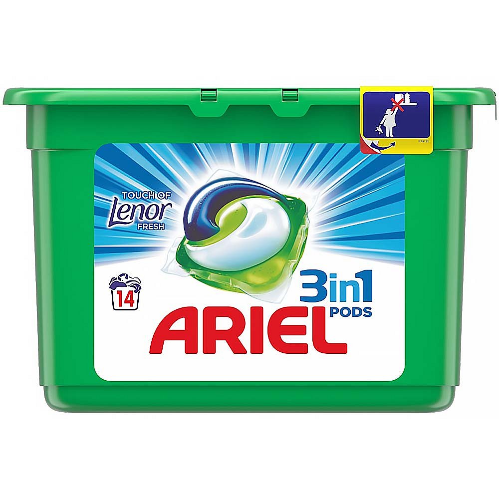 ARIEL Touch Of Lenor Fresh kapsle na praní 3v1 14 praní