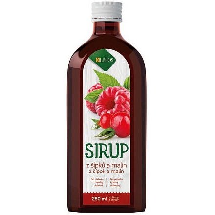LEROS Sirup z šípků a malin 250ml