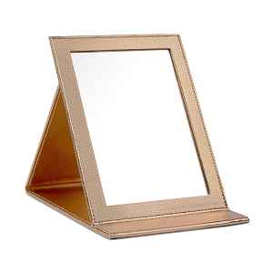 Kosmetické zrcátko se stojánkem Sibel Easel Champagne Gold - 18 x 24,5 cm, zlaté (0130471)