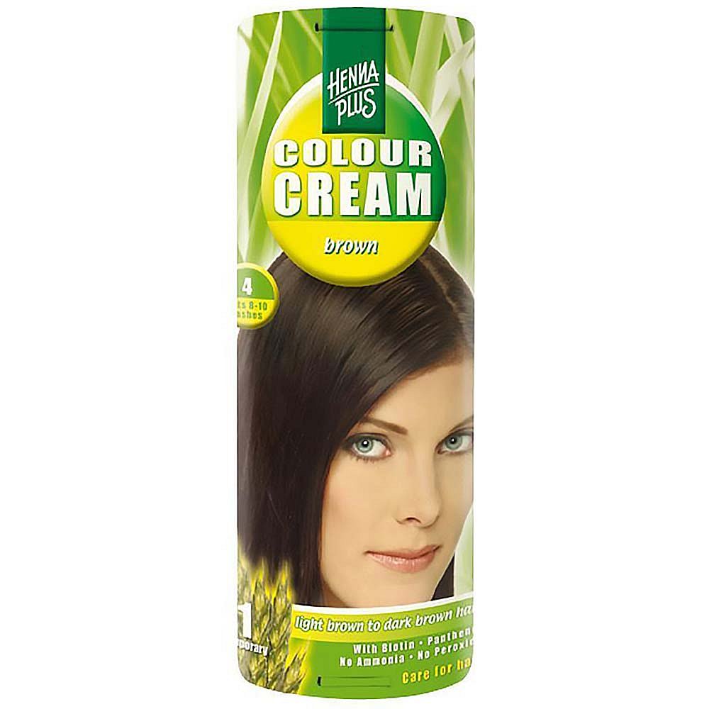 HENNA PLUS Přírodní barva na vlasy krémová HNĚDÁ 4 60 ml