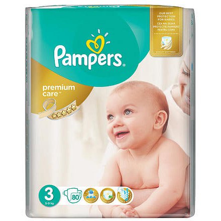 PAMPERS Premium Care Midi 5-9kg dětské pleny 80ks
