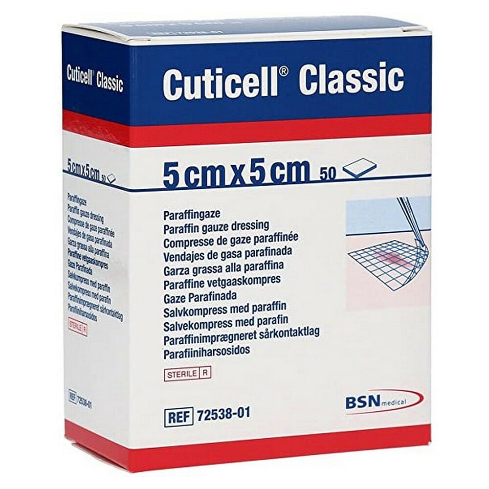 Cuticell Classic 5 x 5cm 50 ks mastný tyl