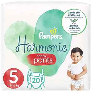 PAMPERS Pants Harmonie Plenkové Kalhotky Velikost 5, 20 ks, 12-17 kg