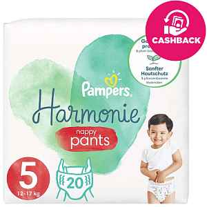 PAMPERS Pants Harmonie Plenkové Kalhotky Velikost 5, 20 ks, 12-17 kg