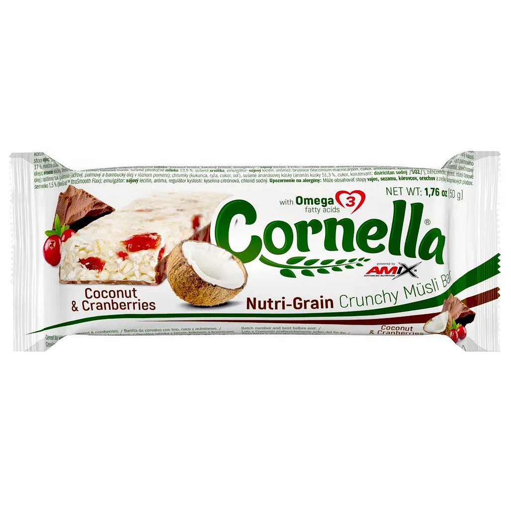 Amix Cornella bar, Kokos-Brusinka 50g