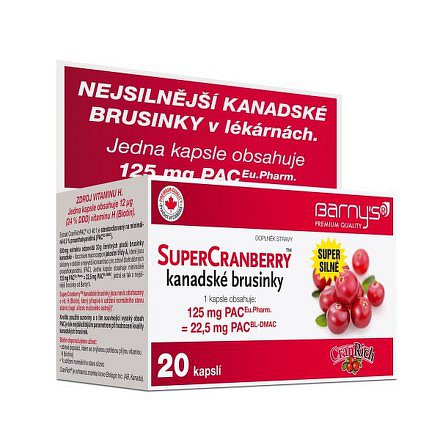 Barny’s  SuperCranberry™ kanadské brusinky SUPER SILNÉ 20 kapslí