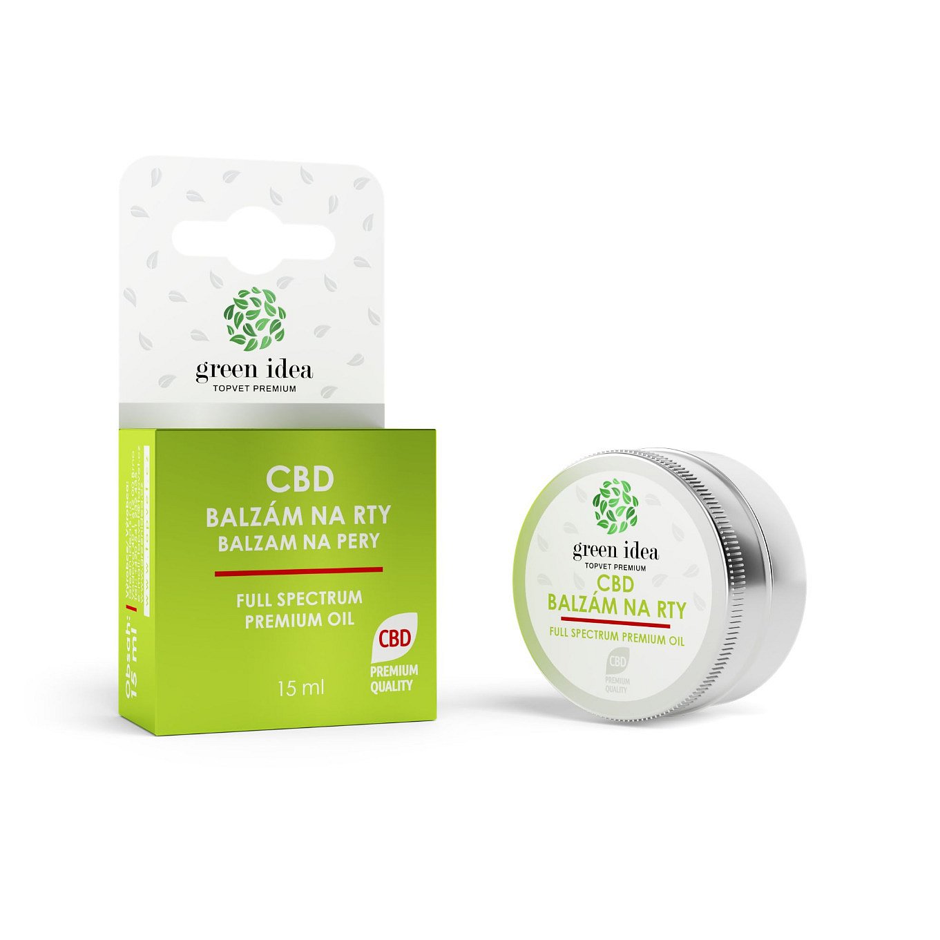 Green idea CBD balzám na rty 15 ml