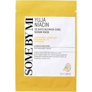 Some By Mi Sada pleťových masek pro matnou pleť Yuja Niacin (30 Days Blemish Care Serum Mask) 20 x 25 g