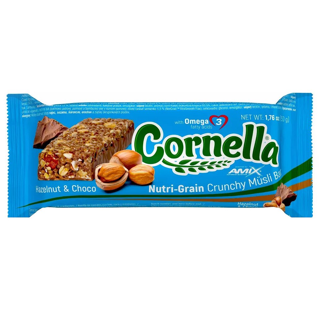 Amix Cornella bar, Lískový ořech-Čokoláda 50g