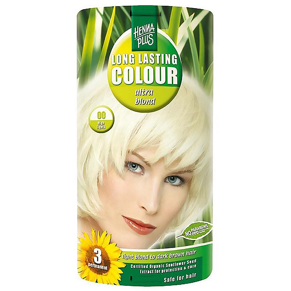 HENNA PLUS Přírodní barva na vlasy ULTRA BLOND 00 zesvětlující 140 ml