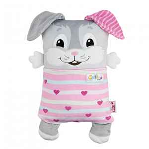 Nici Plyšová hračka Zajíček růžový Cosidoos 30 x 20 x 11 cm, oboustranný motiv