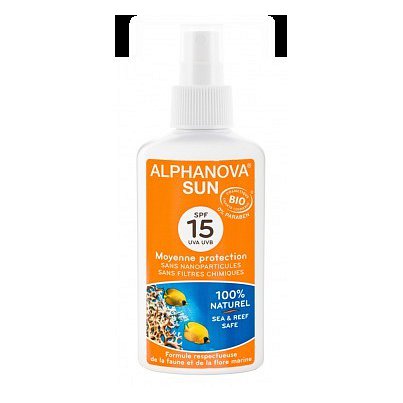 Opalovací krém ve spreji SPF 15, 125 g BIO