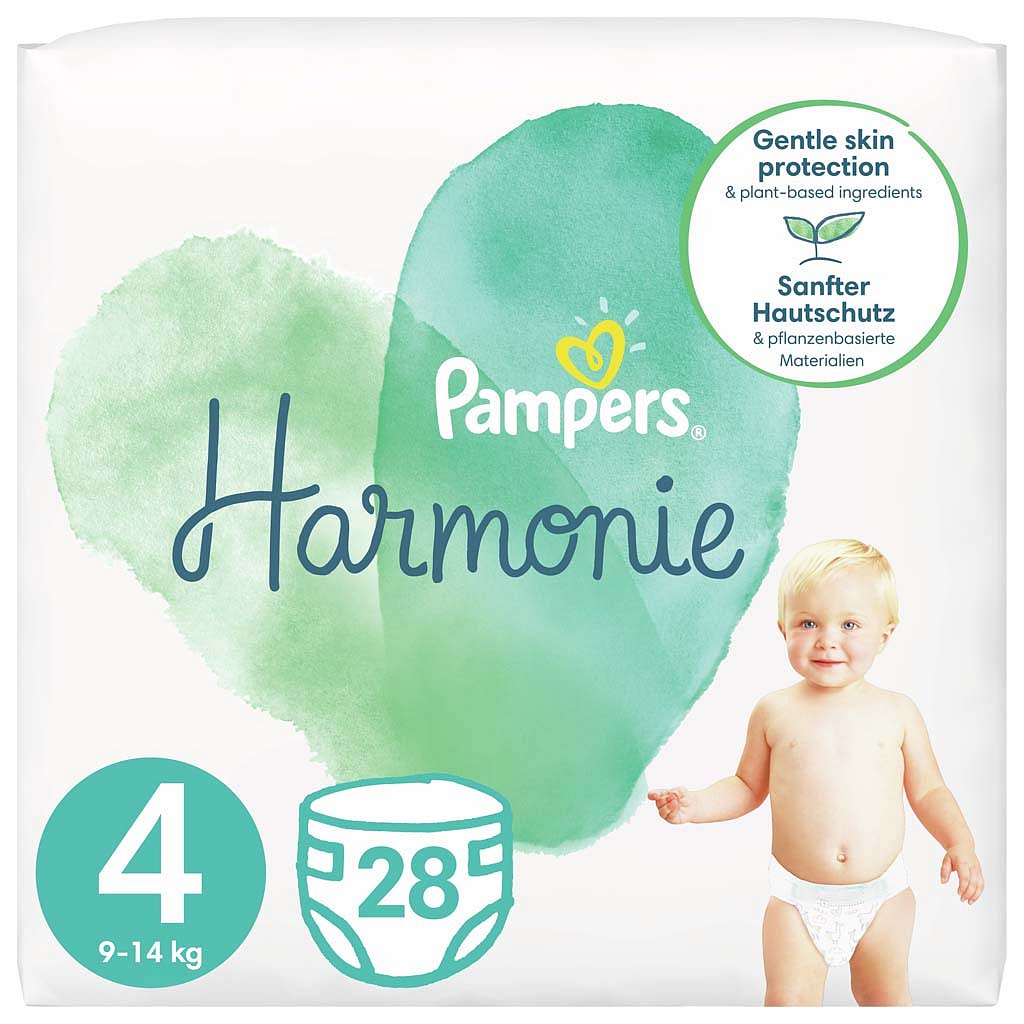 PAMPERS Harmonie Velikost 4, 28 ks, 9-14 kg