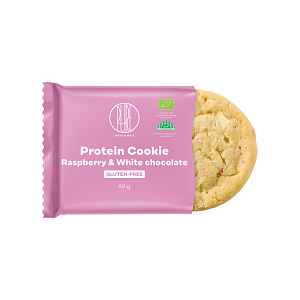 BrainMax Pure® Protein Cookie, Raspberry & White chocolate, BIO, 60 g