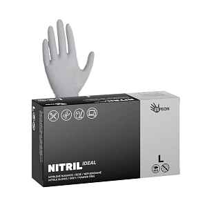 Nitrilové rukavice Espeon Nitril Ideal - 100 ks, šedé, velikost L (100170)