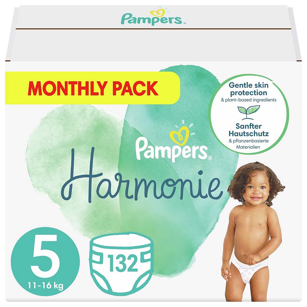 PAMPERS Harmonie Velikost 5, 132 ks, 11-16 kg