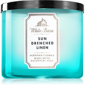 Bath & Body Works Sun-Drenched Linen vonná svíčka 411 g