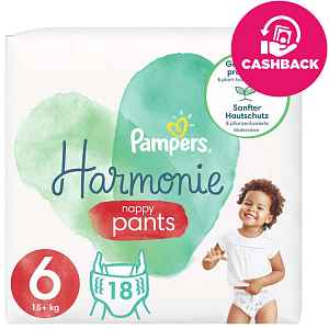 PAMPERS Pants Harmonie Plenkové Kalhotky Velikost 6, 18 ks, 15 kg+