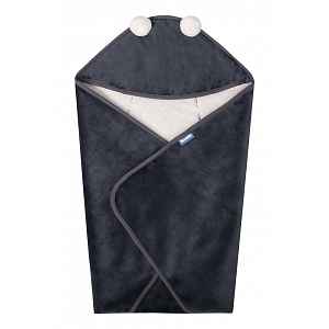 SENSILLO Zavinovačka do autosedačky plyšová, 75x75cm - grafit