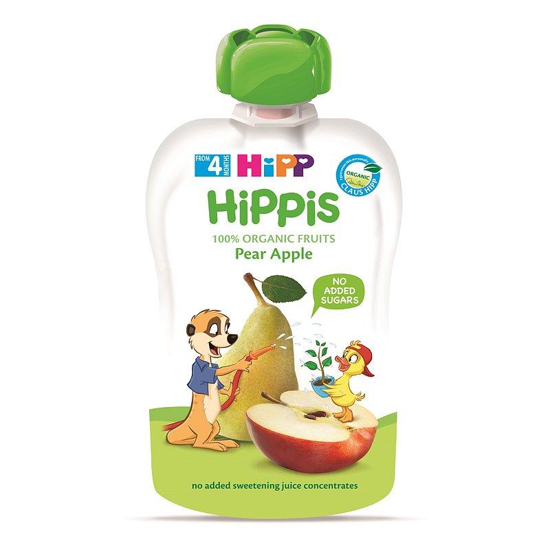 HiPP BIO Hippies Hruška-Jablko od uk. 4.-6. měsíce, 100 g